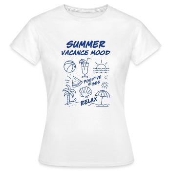 Sommerferien - Frauen T-Shirt - Weiß - Vorne - AI Model Female 172 dark (172cm)