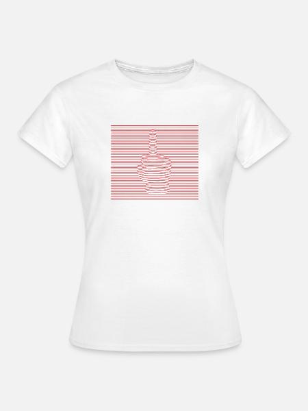 Middle Finger - Frauen T-Shirt - Weiß