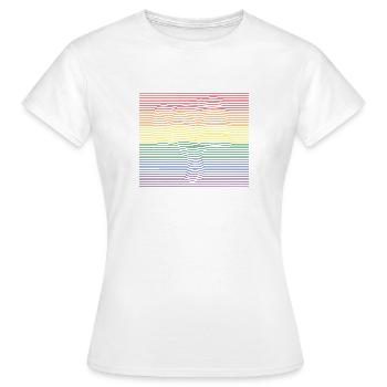 Thumbs down bunt - Frauen T-Shirt - Weiß - Vorne - AI Model Female 172 dark (172cm)