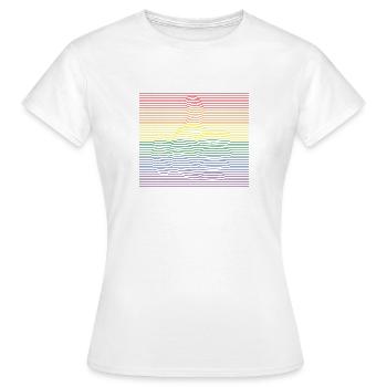 Thumbs Up bunt - Frauen T-Shirt - Weiß - Vorne - AI Model Female 172 dark (172cm)