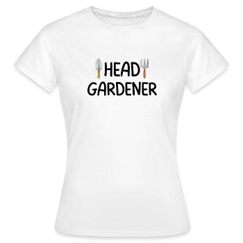 Head Gardener - Gardening Birthday Gift Mug - Women's T-Shirt - white - Front - AI Model Female 172 dark (172cm)