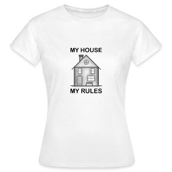 Ma Maison Mes Règles Ma Maison Mes Règles Drôle - T-shirt Femme - blanc - Devant - AI Model Female 172 dark (172cm)