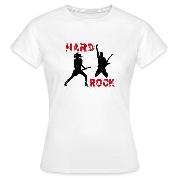 Hard Rock Gitarristen - Frauen T-Shirt - Weiß - Vorne - AI Model Female 172 dark (172cm)