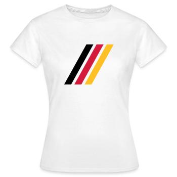 german stripe flag - Frauen T-Shirt - Weiß - Vorne - AI Model Female 172 dark (172cm)