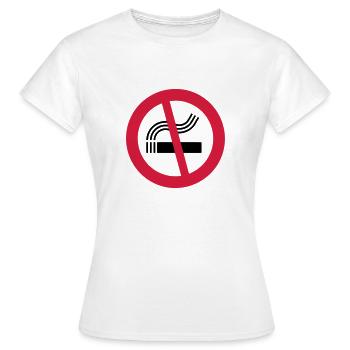 No Smoking - Women's T-Shirt - white - Front - AI Model Female 172 dark (172cm)