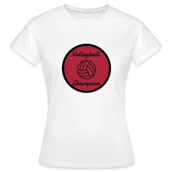 Volleyball - Volley Ball - Volley-Ball - Sport - Frauen T-Shirt - Weiß - Vorne - AI Model Female 172 dark (172cm)