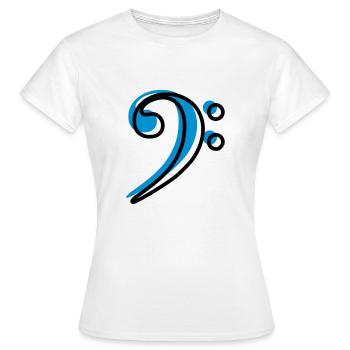 Bass Clef - Women's T-Shirt - white - Front - AI Model Female 172 dark (172cm)