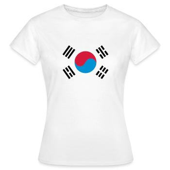 South Korea - Women's T-Shirt - white - Front - AI Model Female 172 dark (172cm)