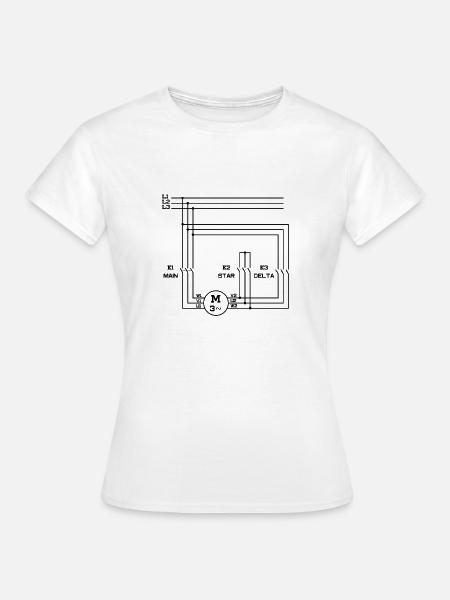 Elektro Elektronik Motor Stern Dreieck Schaltung - Frauen T-Shirt - Weiß