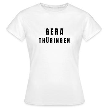 Gera, Thuringe - T-shirt Femme - blanc - Devant - AI Model Female 172 dark (172cm)