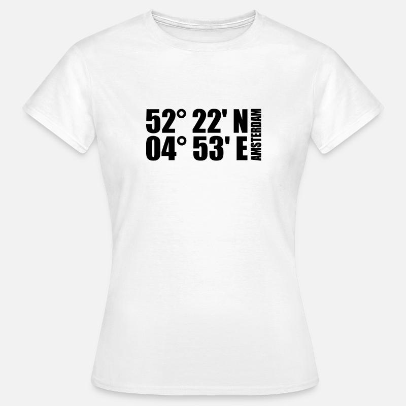 Amsterdam coordinates - Women's T-Shirt - white