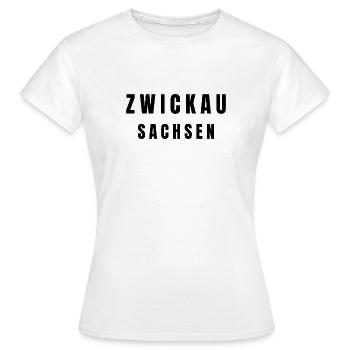 Zwickau, Saxe - T-shirt Femme - blanc - Devant - AI Model Female 172 dark (172cm)