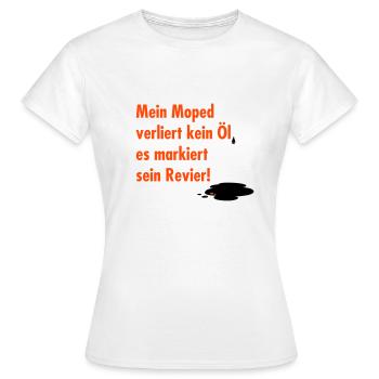 Mon cyclomoteur perd pas d'huile - T-shirt Femme - blanc - Devant - AI Model Female 172 dark (172cm)