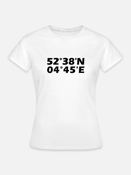 Alkmaar Koordinaten - Frauen T-Shirt - Weiß