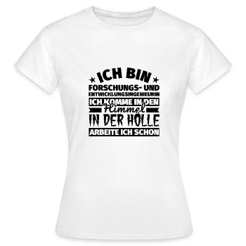 Forschungs- und Entwicklungsingenieurin Geschenk l - Frauen T-Shirt - Weiß - Vorne - AI Model Female 172 dark (172cm)