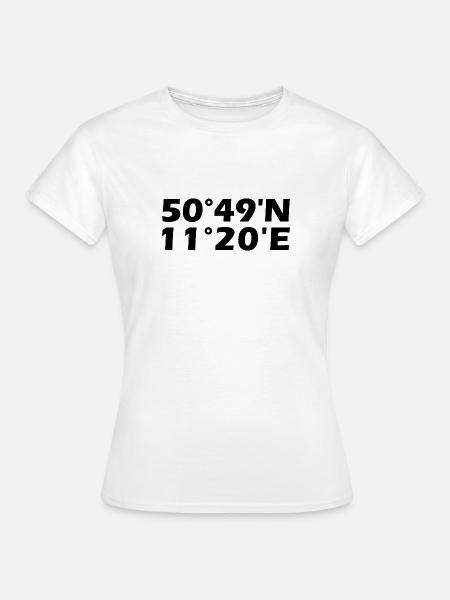 Weimar Koordinaten - Frauen T-Shirt - Weiß