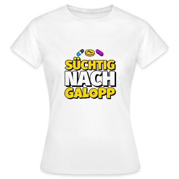 Galopp Tanz lustig Geschenk - Frauen T-Shirt - Weiß - Vorne - AI Model Female 172 dark (172cm)