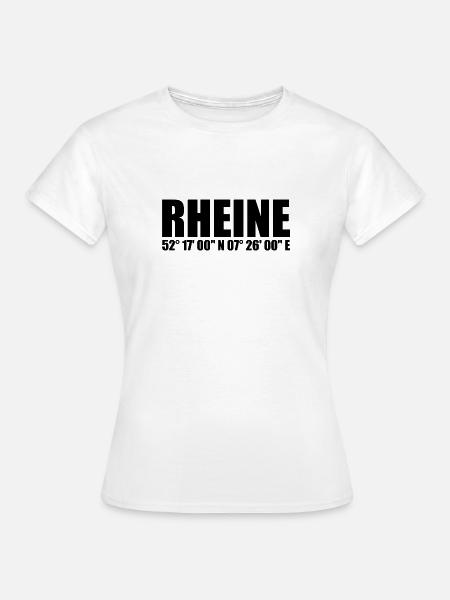 Rheine Koordinaten - Frauen T-Shirt - Weiß