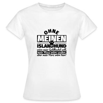 Islandhund Hund Geschenke - Frauen T-Shirt - Weiß - Vorne - AI Model Female 172 dark (172cm)