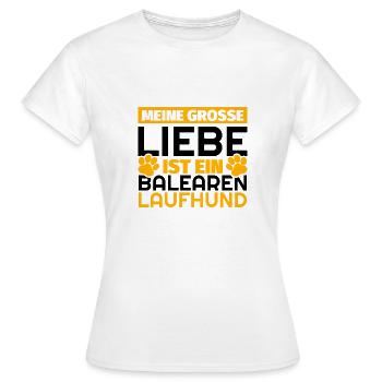 Balearen Laufhund Geschenke lustig - Frauen T-Shirt - Weiß - Vorne - AI Model Female 172 dark (172cm)