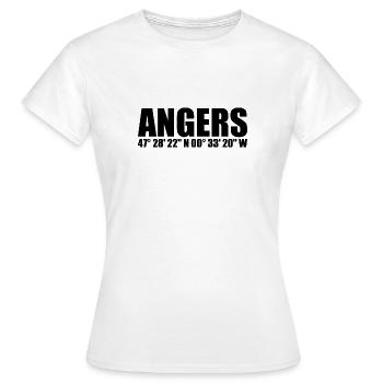 Angers coordinates - Women's T-Shirt - white - Front - AI Model Female 172 dark (172cm)