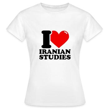 J’adore les études iraniennes - T-shirt Femme - blanc - Devant - AI Model Female 172 dark (172cm)