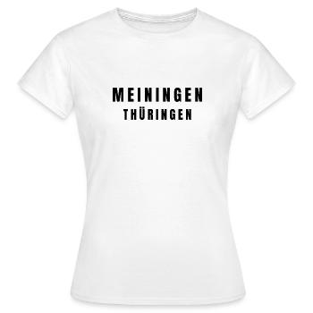 Meiningen, Thuringe - T-shirt Femme - blanc - Devant - AI Model Female 172 dark (172cm)