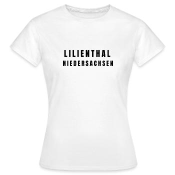 Lilienthal⁠ Niedersachsen - Frauen T-Shirt - Weiß - Vorne - AI Model Female 172 dark (172cm)