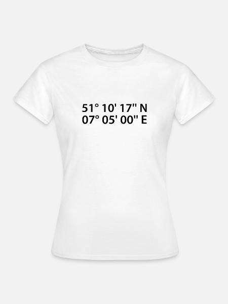 Solingen Koordinaten - Frauen T-Shirt - Weiß
