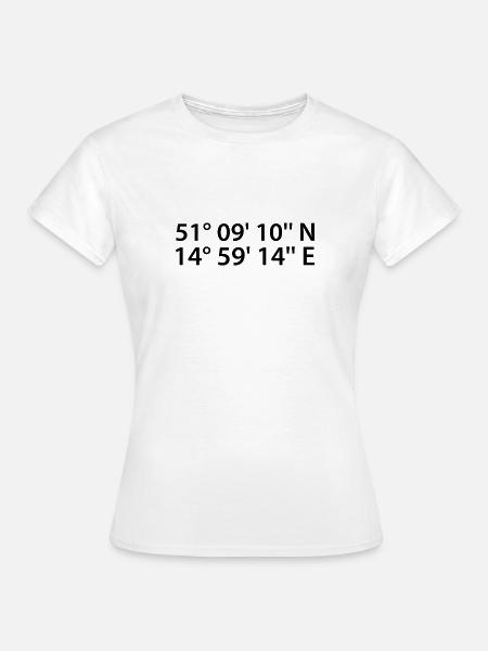 Görlitz Koordinaten - Frauen T-Shirt - Weiß