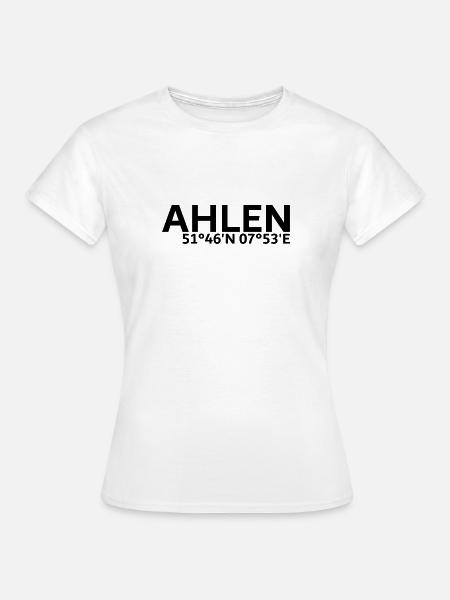 Ahlen Koordinaten - Frauen T-Shirt - Weiß