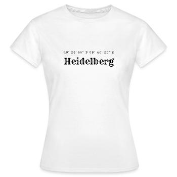 Coordonnées Heidelberg - T-shirt Femme - blanc - Devant - AI Model Female 172 dark (172cm)
