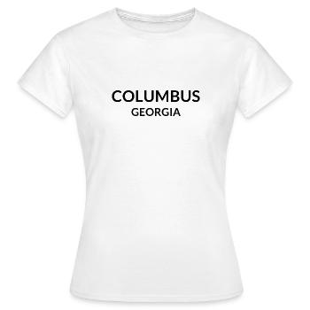 Columbus, Géorgie, États-Unis - T-shirt Femme - blanc - Devant - AI Model Female 172 dark (172cm)