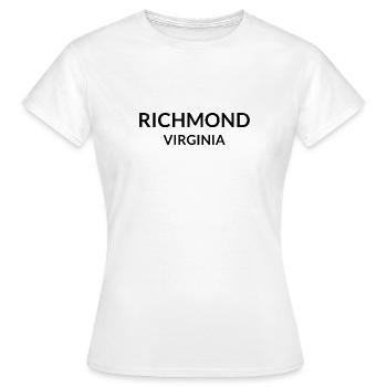 Richmond Virginie États-Unis - T-shirt Femme - blanc - Devant - AI Model Female 172 dark (172cm)