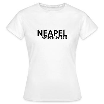 Neapel Koordinaten - Frauen T-Shirt - Weiß - Vorne - AI Model Female 172 dark (172cm)