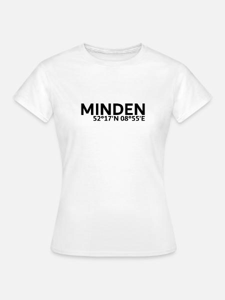 Minden Koordinaten - Frauen T-Shirt - Weiß