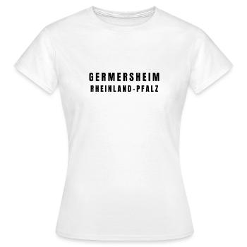Germersheim, Rhénanie-Palatinat - T-shirt Femme - blanc - Devant - AI Model Female 172 dark (172cm)