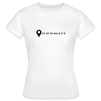 Coordonnées de Clèves - T-shirt Femme - blanc - Devant - AI Model Female 172 dark (172cm)
