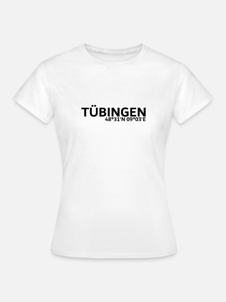 Tübingen Koordinaten - Frauen T-Shirt - Weiß
