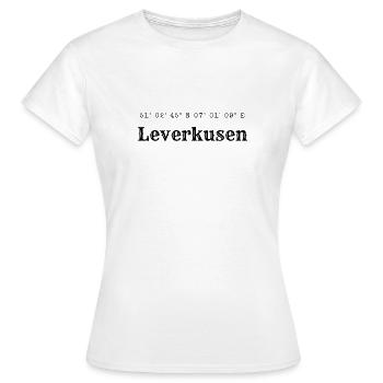 Coordonnées Leverkusen - T-shirt Femme - blanc - Devant - AI Model Female 172 dark (172cm)