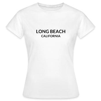 Long Beach California USA - Women's T-Shirt - white - Front - AI Model Female 172 dark (172cm)