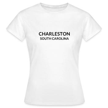 Charleston, Caroline du Sud, États-Unis - T-shirt Femme - blanc - Devant - AI Model Female 172 dark (172cm)