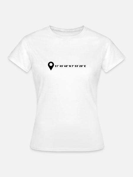 Ahlen Koordinaten - Frauen T-Shirt - Weiß