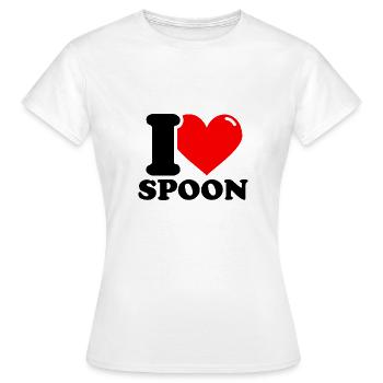 J’adore les cuillères - T-shirt Femme - blanc - Devant - AI Model Female 172 dark (172cm)
