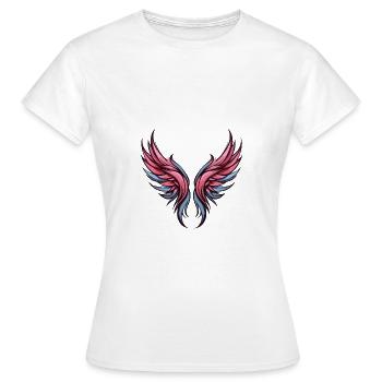 Flügel Symbolik - Frauen T-Shirt - Weiß - Vorne - AI Model Female 172 dark (172cm)