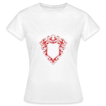 Shield Coat of Arms Symbol Blank - Women's T-Shirt - white - Front - AI Model Female 172 dark (172cm)