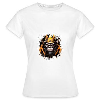 Tête de Singe Portrait Couronne - T-shirt Femme - blanc - Devant - AI Model Female 172 dark (172cm)