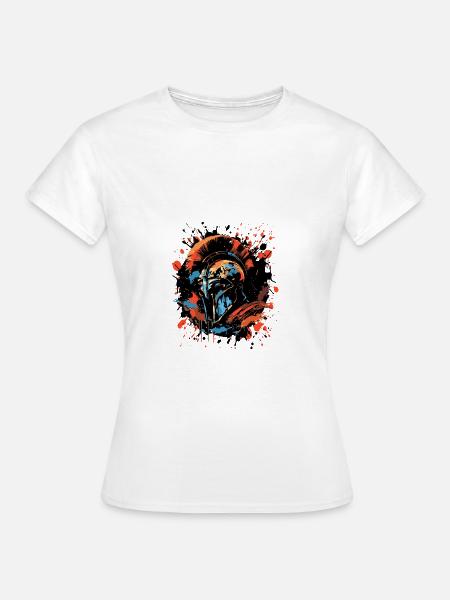 Sparta Helm Gladiator - Frauen T-Shirt - Weiß