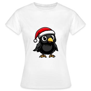 Raven Crow Noël - T-shirt Femme - blanc - Devant - AI Model Female 172 dark (172cm)