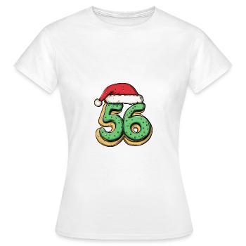 56 Nombre Noël - T-shirt Femme - blanc - Devant - AI Model Female 172 dark (172cm)